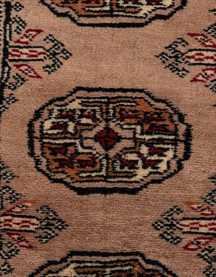 Detail image of  1' 10 x 3' 4  Hand Knotted Torkaman Persian Wool Rug