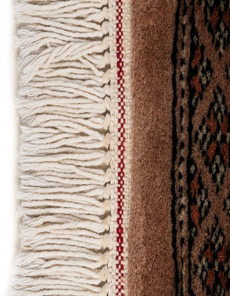 Detail image of  1' 10 x 3' 4  Hand Knotted Torkaman Persian Wool Rug