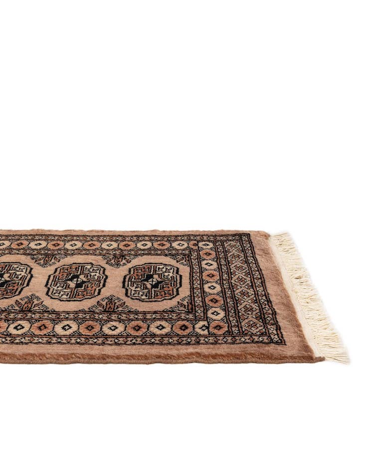 Detail image of  2' 1 x 2' 10  Hand Knotted Torkaman Persian Wool Rug