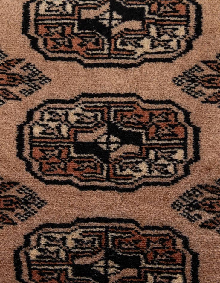 Detail image of  2' 1 x 2' 10  Hand Knotted Torkaman Persian Wool Rug