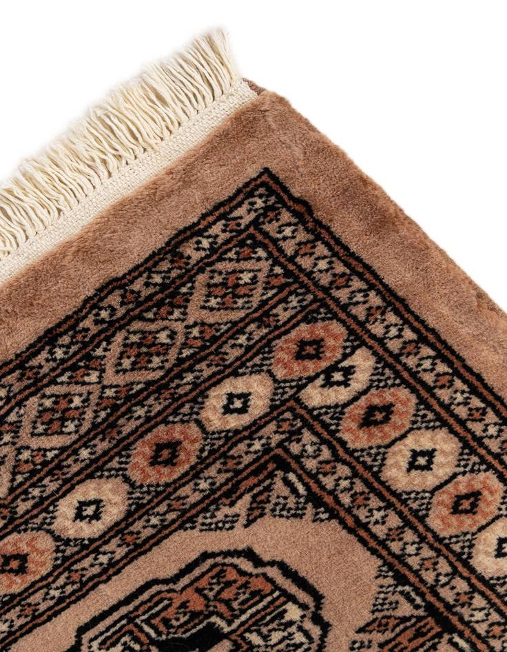 Detail image of  2' 1 x 2' 10  Hand Knotted Torkaman Persian Wool Rug