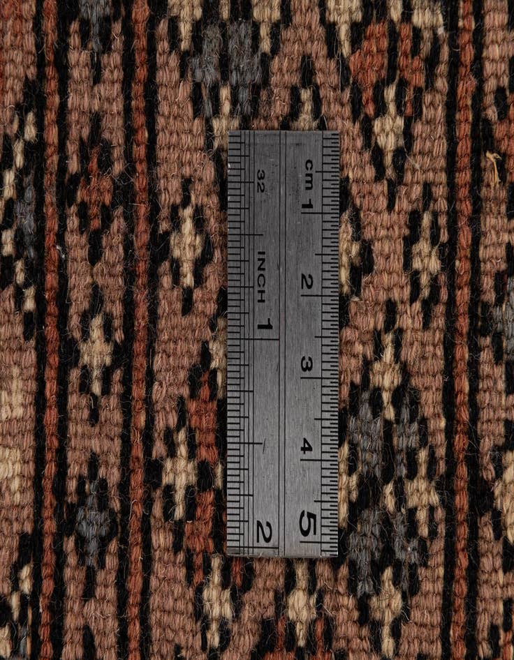 Detail image of  4' 3 x 6' 3  Hand Knotted Torkaman Persian Wool Rug