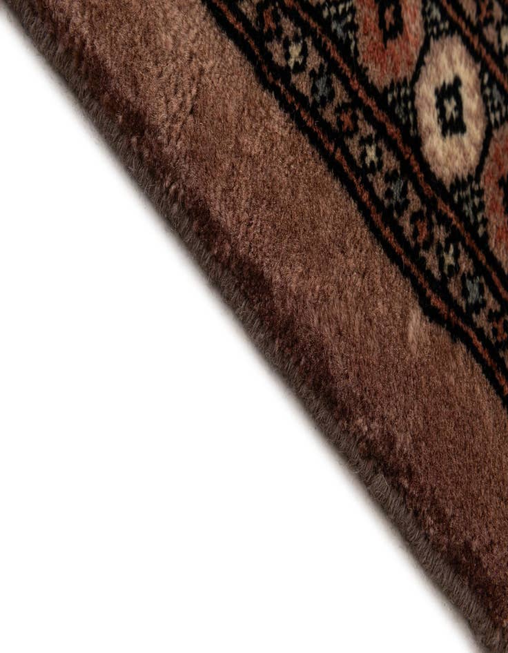 Detail image of  4' 3 x 6' 3  Hand Knotted Torkaman Persian Wool Rug