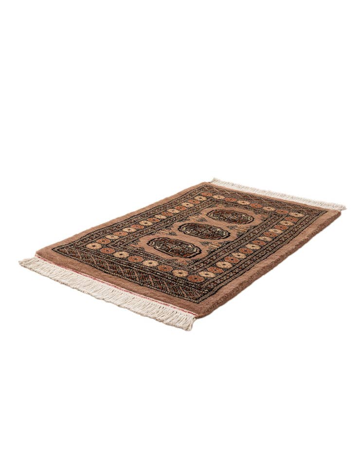 Detail image of  2' 2 x 3' 2  Hand Knotted Torkaman Persian Wool Rug