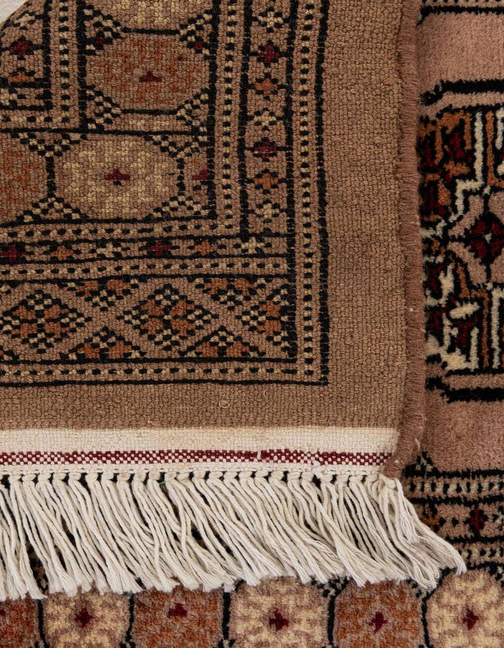 Detail image of  2' 2 x 3' 1  Hand Knotted Torkaman Persian Wool Rug