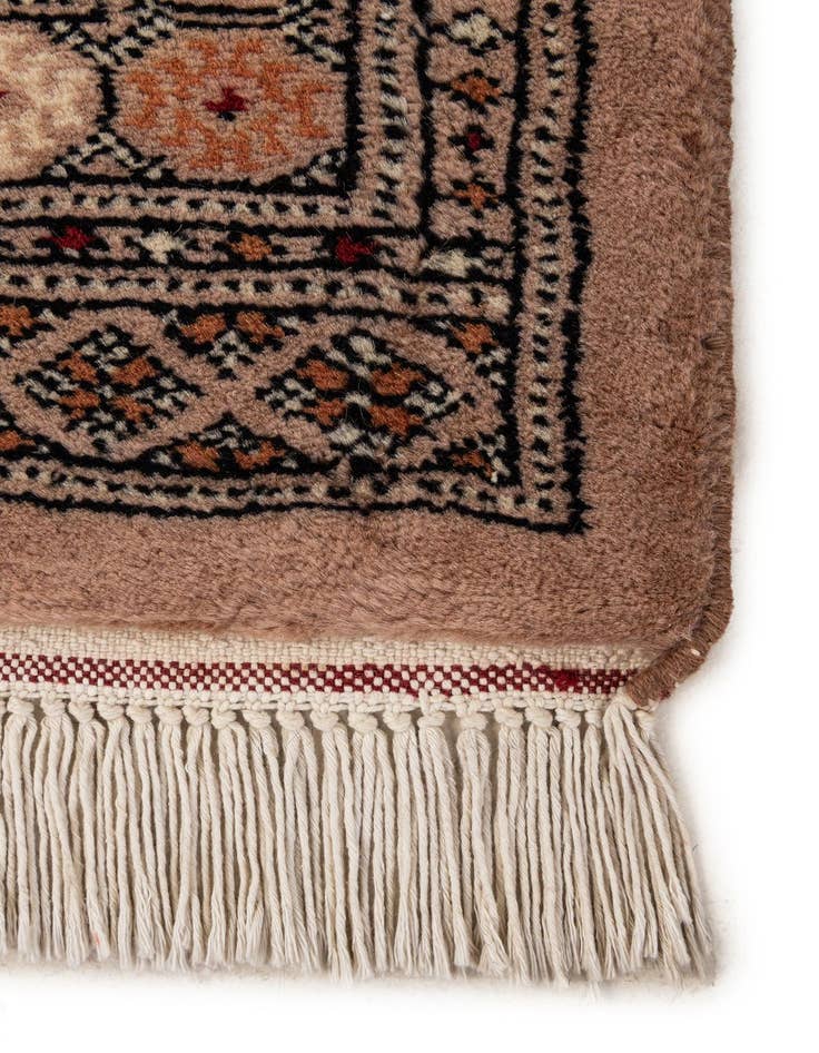 Detail image of  2' 2 x 3' 1  Hand Knotted Torkaman Persian Wool Rug