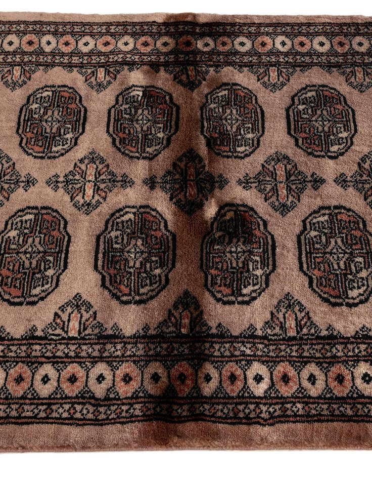 Detail image of  3' 2 x 4' 9  Hand Knotted Torkaman Persian Wool Rug