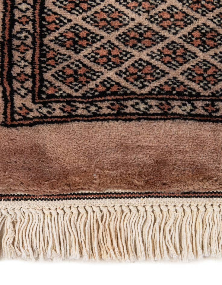 Detail image of  3' 2 x 4' 9  Hand Knotted Torkaman Persian Wool Rug