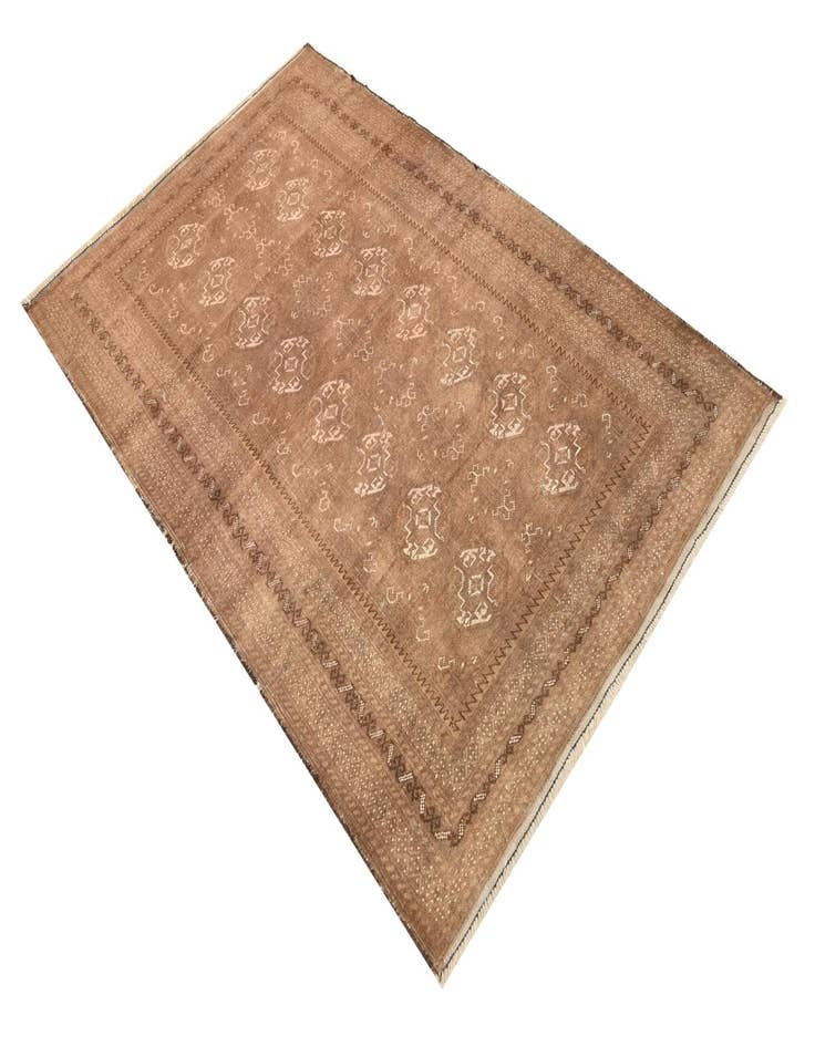 Detail image of  3' 10 x 6' 2  Hand Knotted Torkaman Persian Wool Rug