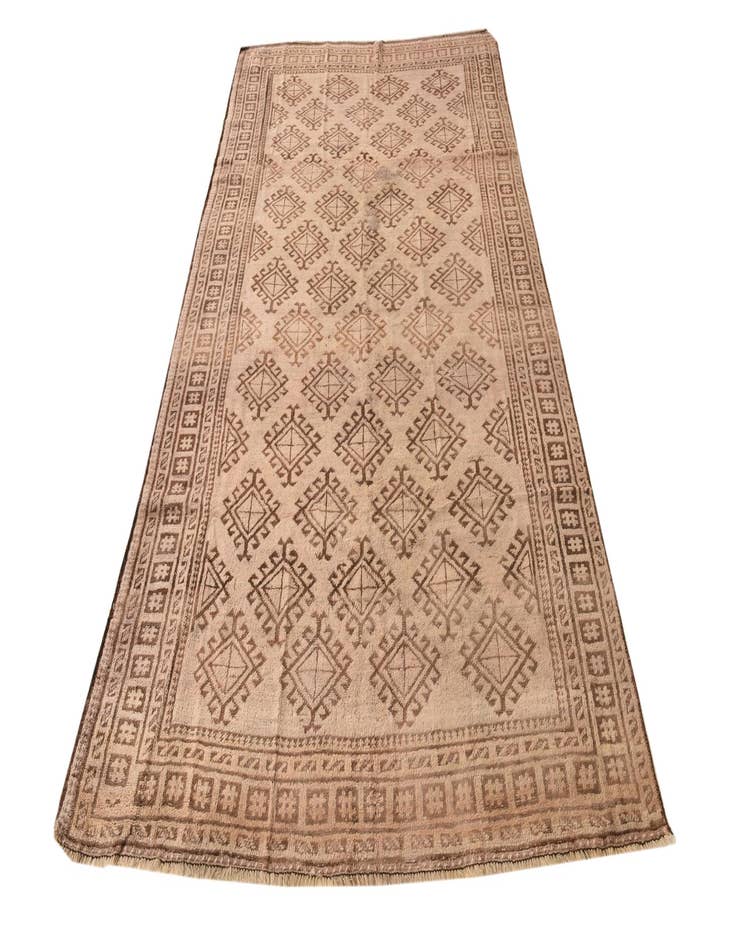 Detail image of  4' 9 x 8' 4  Hand Knotted Torkaman Persian Wool Rug