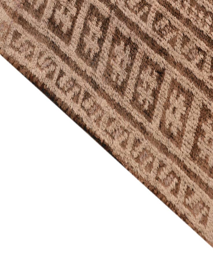 Detail image of  4' 9 x 8' 4  Hand Knotted Torkaman Persian Wool Rug