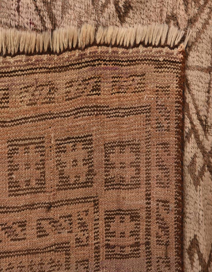 Detail image of  4' 9 x 8' 4  Hand Knotted Torkaman Persian Wool Rug