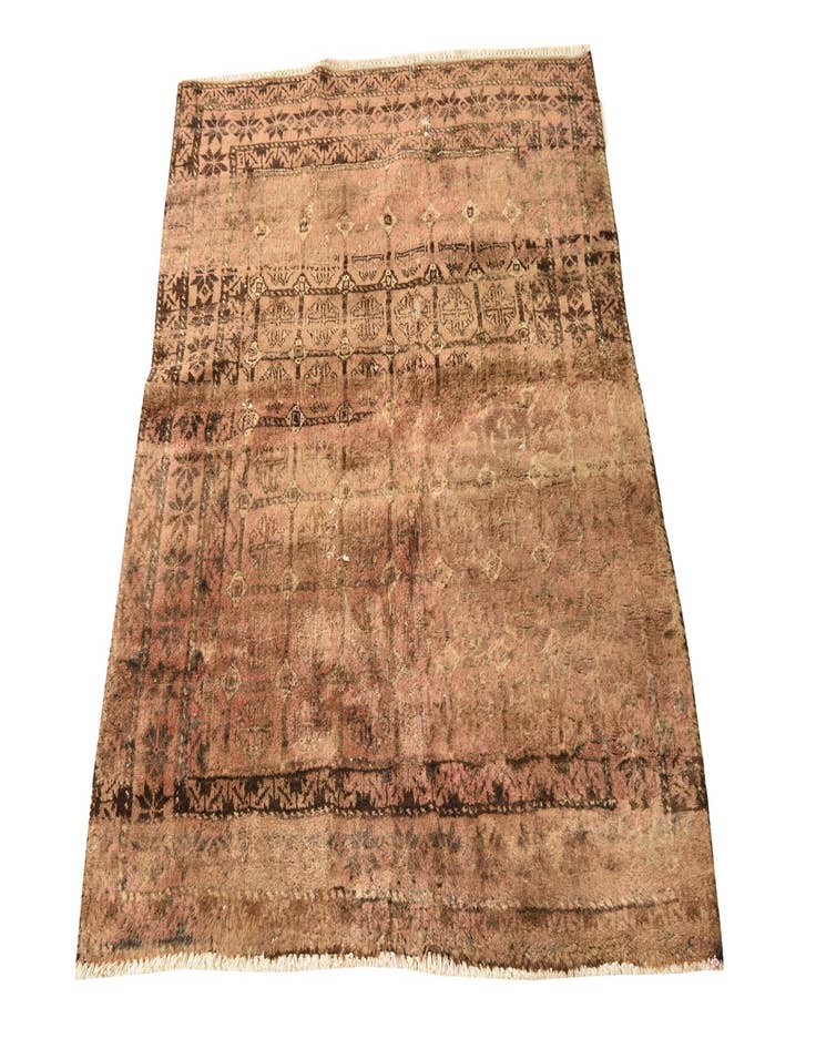 Detail image of  3' 5 x 4' 5  Hand Knotted Torkaman Persian Wool Rug