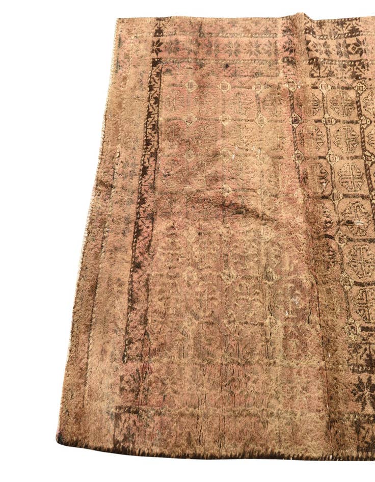 Detail image of  3' 5 x 4' 5  Hand Knotted Torkaman Persian Wool Rug