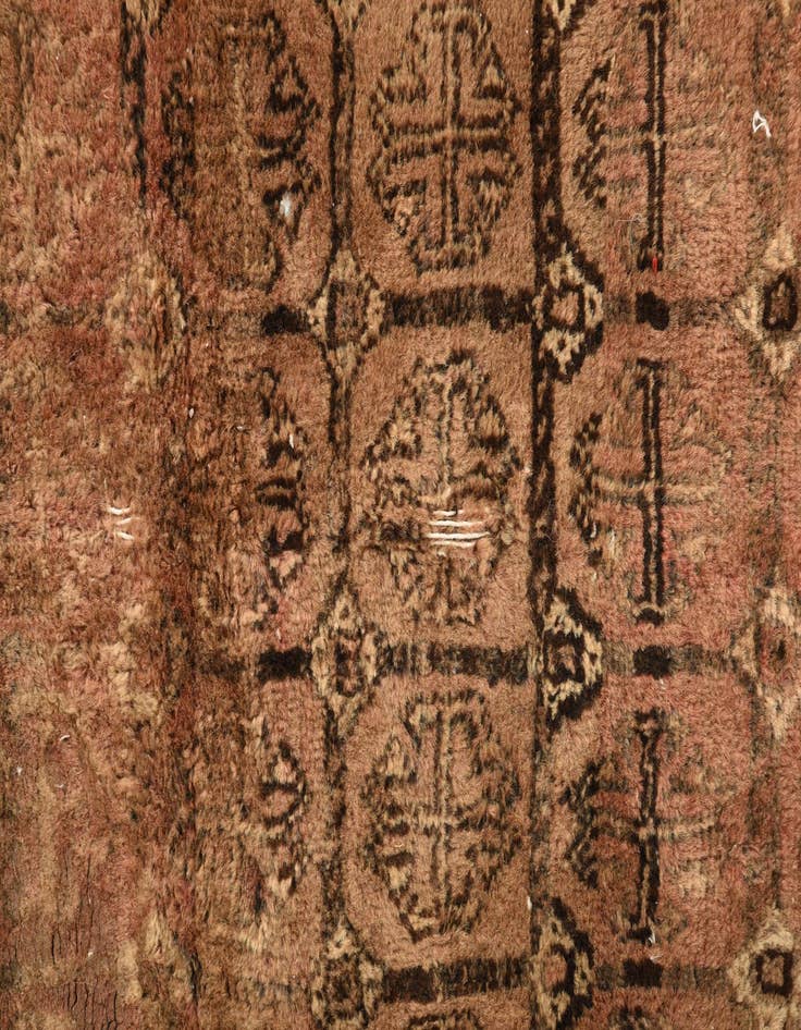 Detail image of  3' 5 x 4' 5  Hand Knotted Torkaman Persian Wool Rug