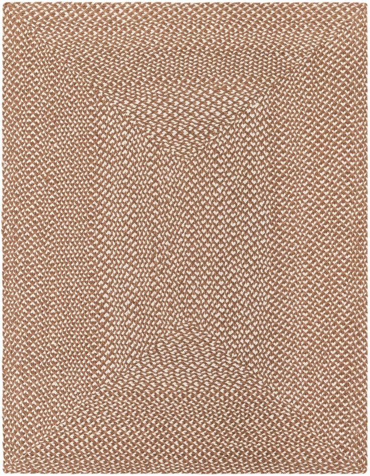 Detail image of  4' 1 x 6' 1  Hand Tweed Braided Jute Rug