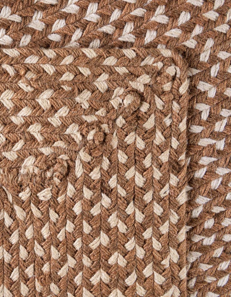 Detail image of  7' 10 x 10'  Hand Tweed Braided Jute Rug