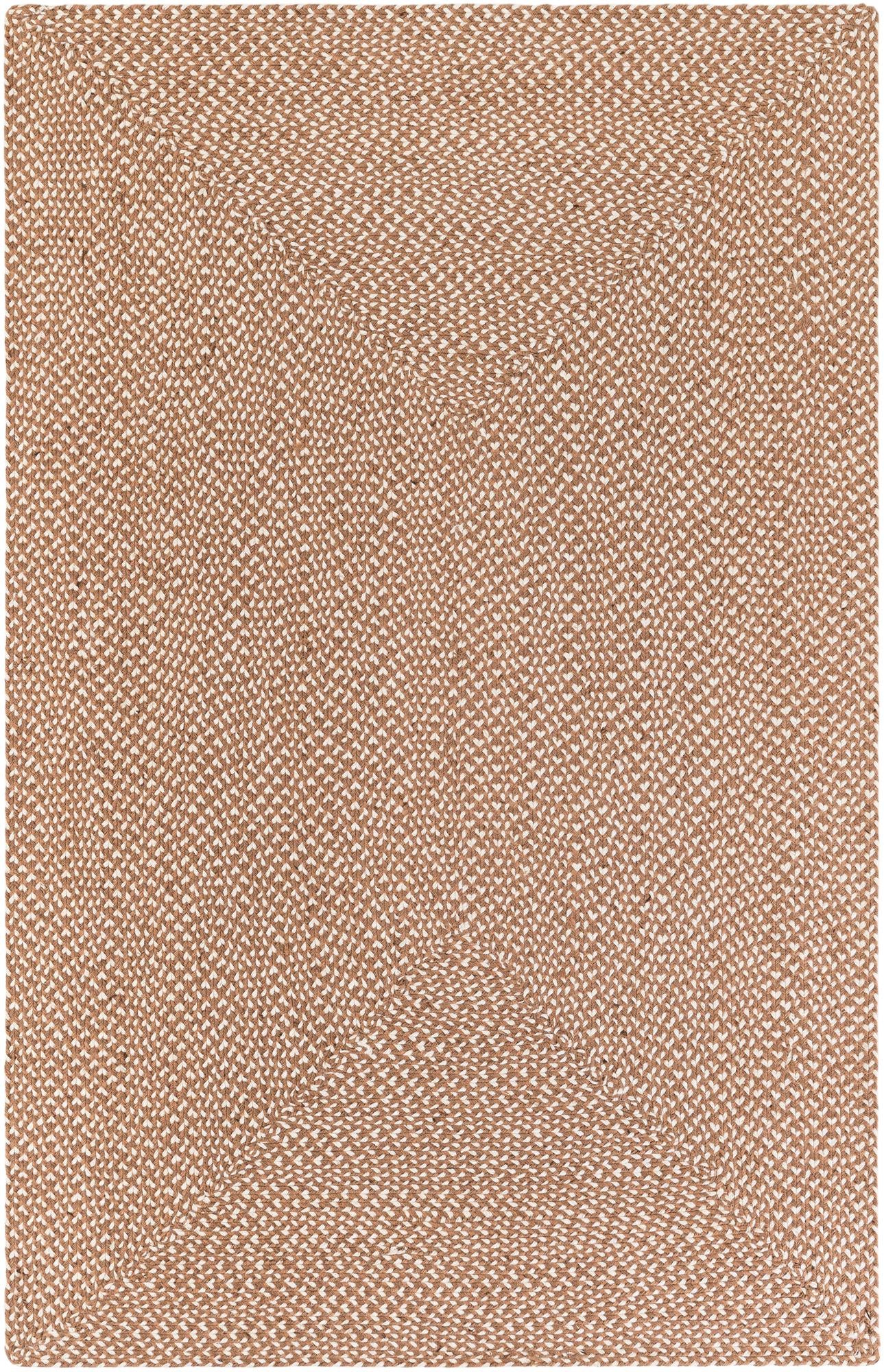 Light Brown 5' 1 x 8' Hand Tweed Braided Jute Rug | Rugs.com