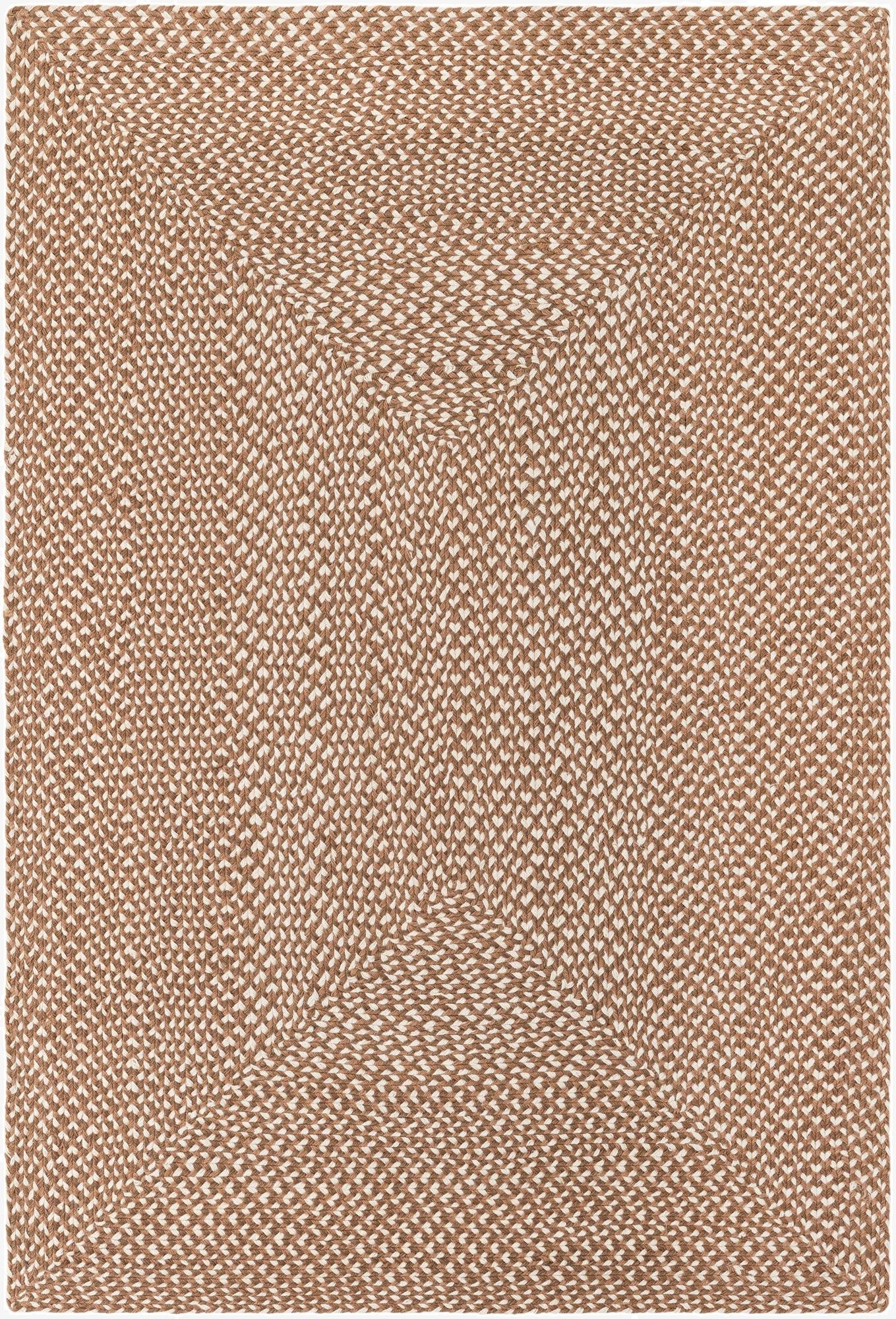  4' 1 x 6' 1  Hand Tweed Braided Jute Rug