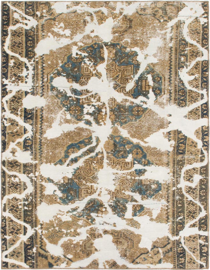  5' x 7' 2  Hand Knotted Ultra Vintage Persian W...