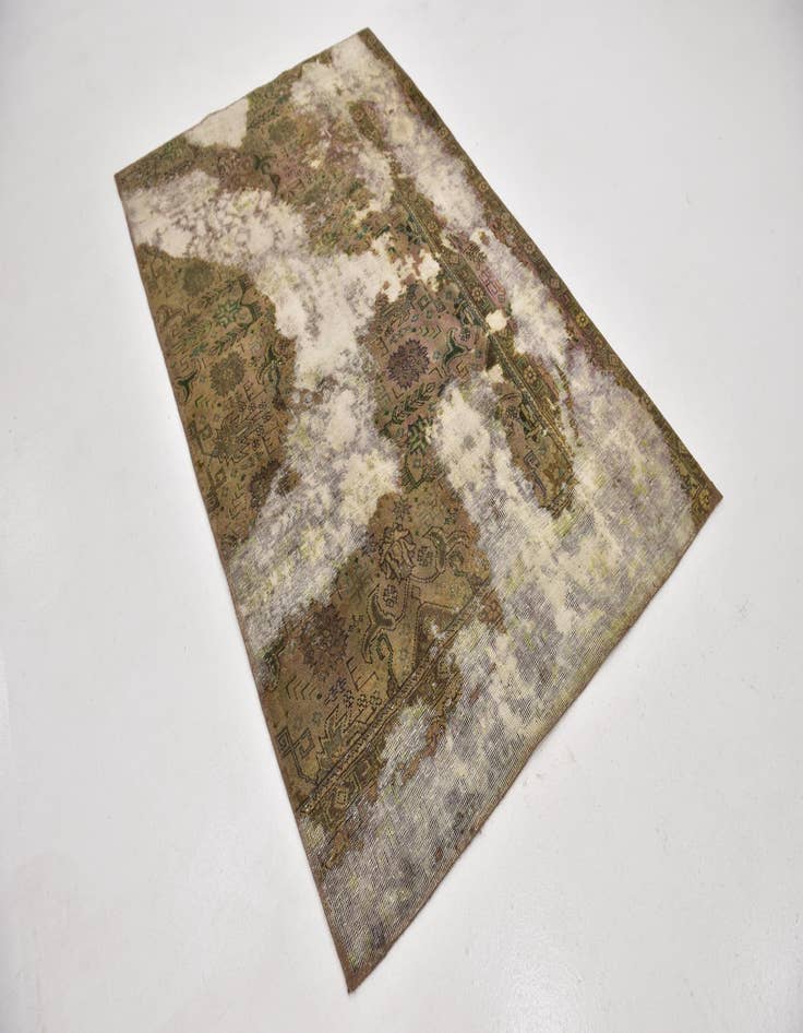 Detail image of  4' 6 x 7' 3  Hand Knotted Ultra Vintage Persian Wool Rug