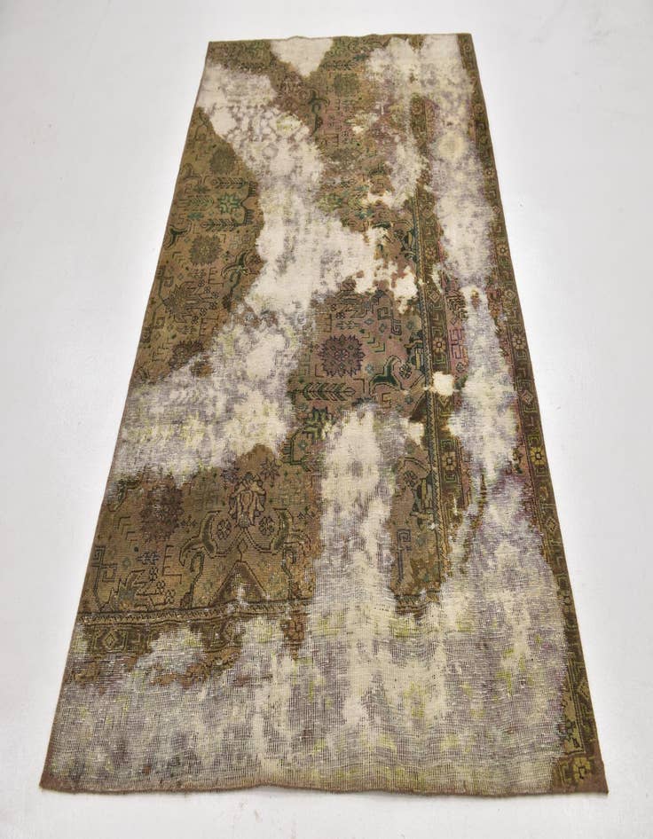 Detail image of  4' 6 x 7' 3  Hand Knotted Ultra Vintage Persian Wool Rug