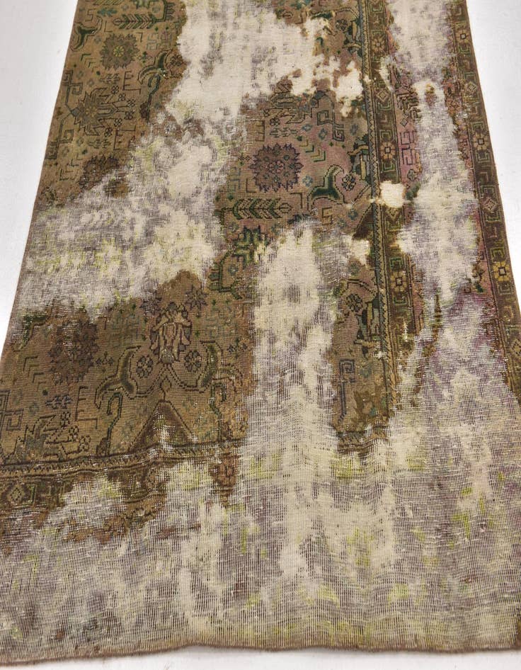 Detail image of  4' 6 x 7' 3  Hand Knotted Ultra Vintage Persian Wool Rug