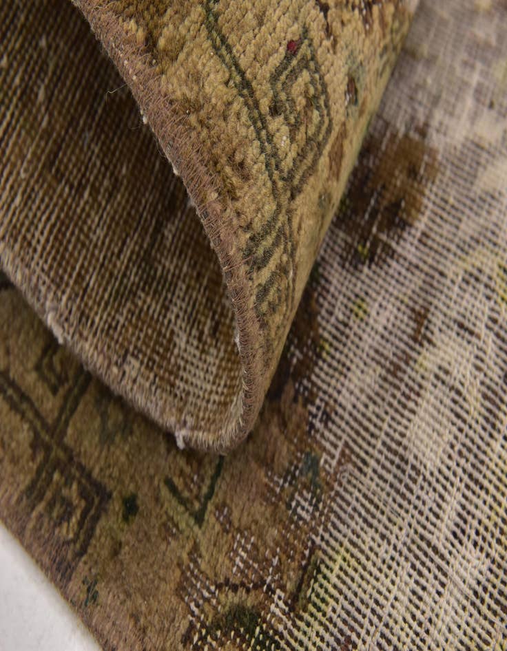 Detail image of  4' 6 x 7' 3  Hand Knotted Ultra Vintage Persian Wool Rug