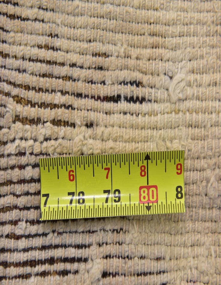 Detail image of  5' 10 x 9'  Hand Knotted Ultra Vintage Persian Wool Rug