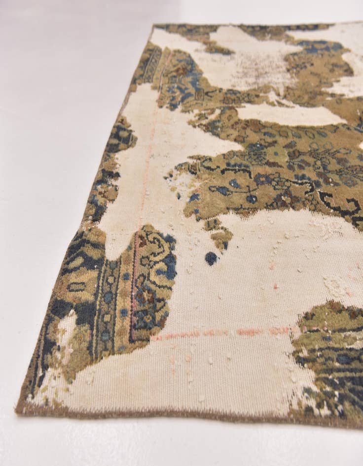 Detail image of  5' 10 x 8' 6  Hand Knotted Ultra Vintage Persian Wool Rug