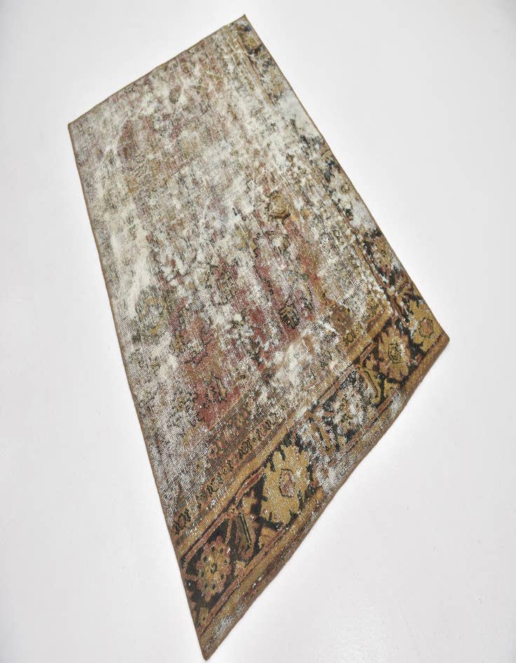 Detail image of  4' x 5' 10  Hand Knotted Ultra Vintage Persian Wool Rug