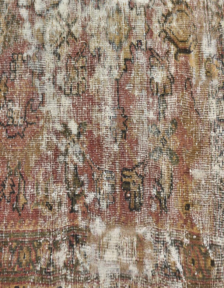 Detail image of  4' x 5' 10  Hand Knotted Ultra Vintage Persian Wool Rug
