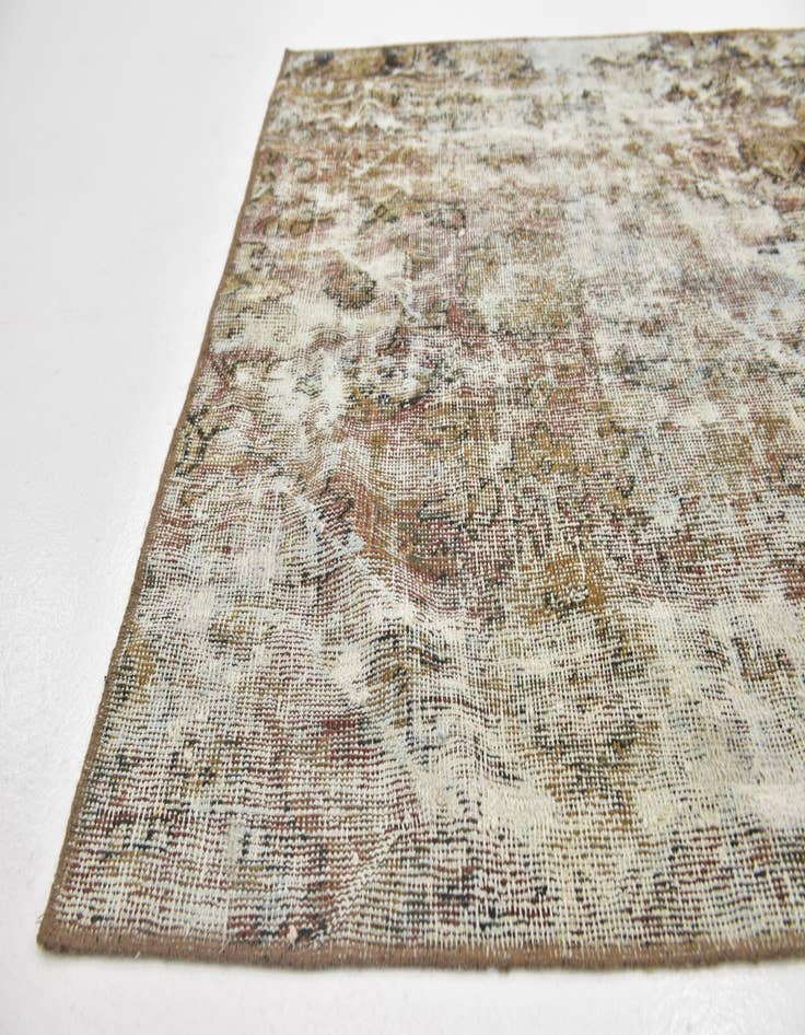Detail image of  4' x 5' 10  Hand Knotted Ultra Vintage Persian Wool Rug