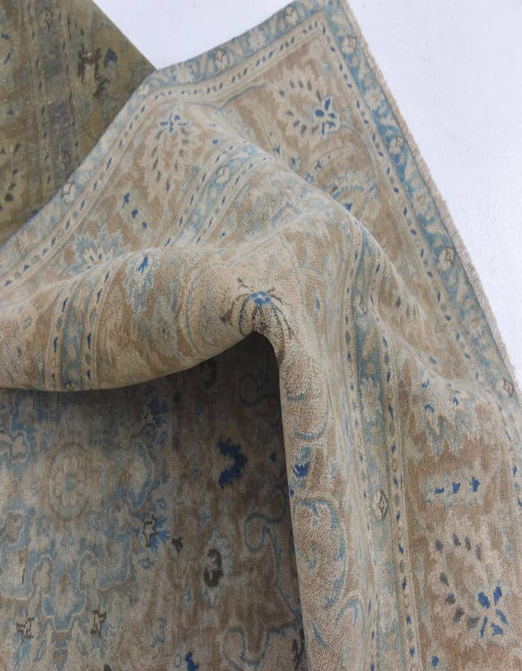 Detail image of  7' 6 x 11'  Hand Knotted Ultra Vintage Persian Wool Rug