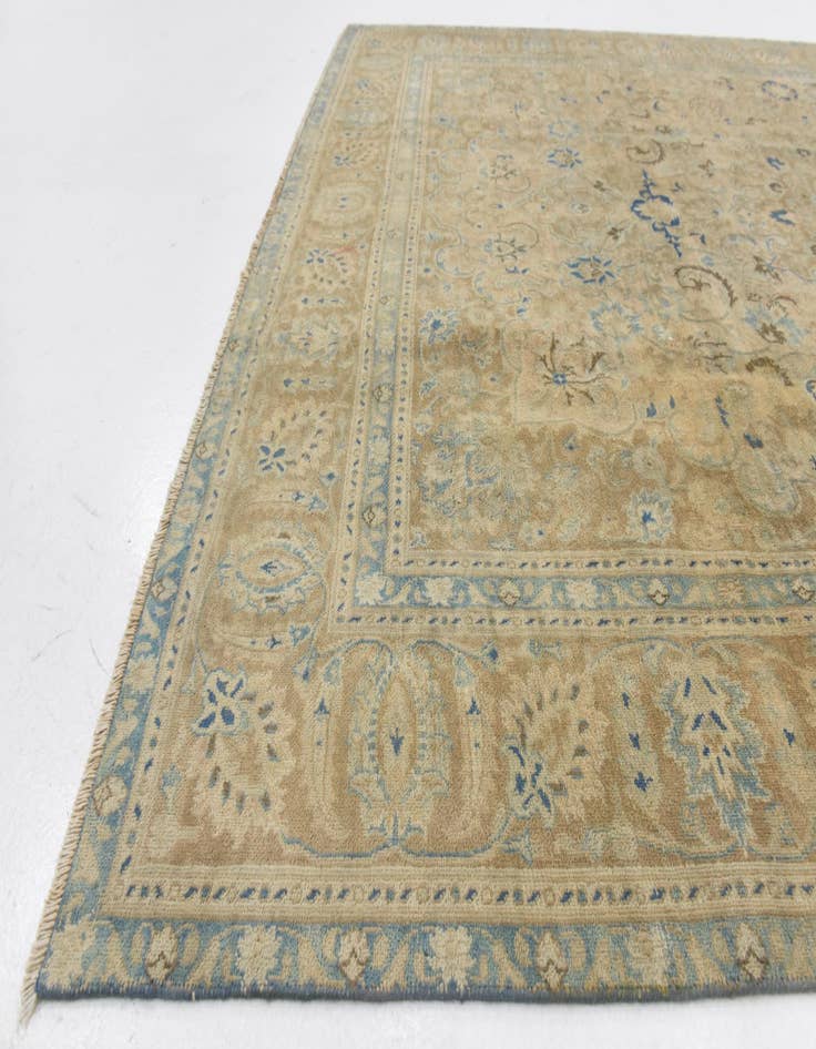 Detail image of  7' 6 x 11'  Hand Knotted Ultra Vintage Persian Wool Rug