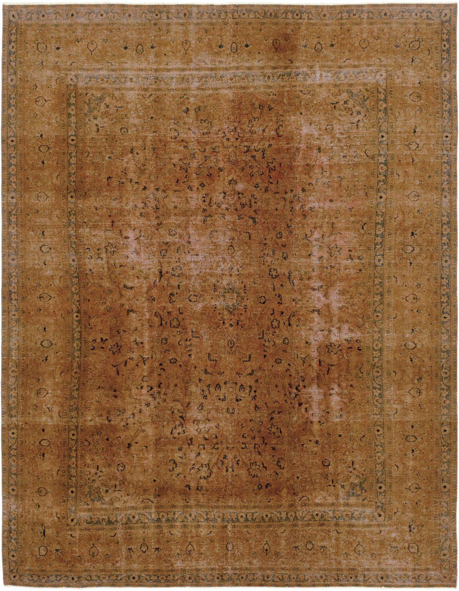 Primary image  9' x 12' 4  Hand Knotted Ultra Vintage Persian Wool Rug