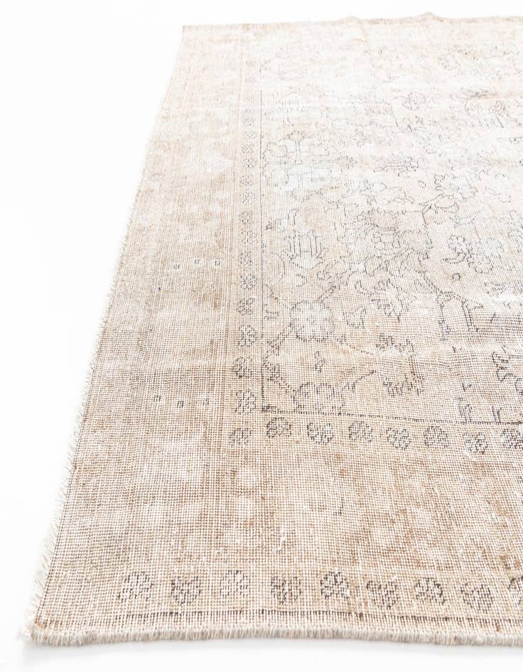 Detail image of  6' 4 x 9'  Hand Knotted Ultra Vintage Persian Wool Rug