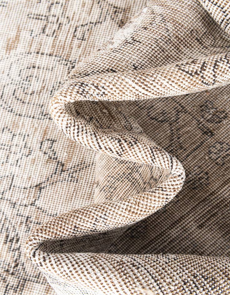 Detail image of  6' 4 x 9'  Hand Knotted Ultra Vintage Persian Wool Rug