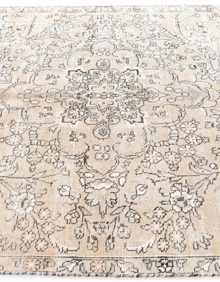 Detail image of  5' 8 x 9' 3  Hand Knotted Ultra Vintage Persian Wool Rug