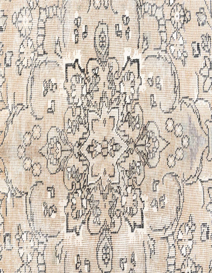 Detail image of  5' 8 x 9' 3  Hand Knotted Ultra Vintage Persian Wool Rug