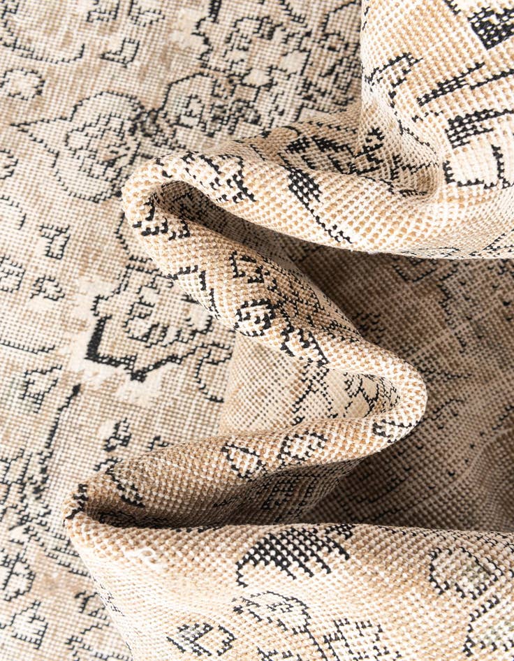 Detail image of  5' 8 x 9' 3  Hand Knotted Ultra Vintage Persian Wool Rug