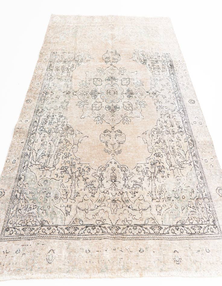 Detail image of  6' 3 x 9' 2  Hand Knotted Ultra Vintage Persian Wool Rug