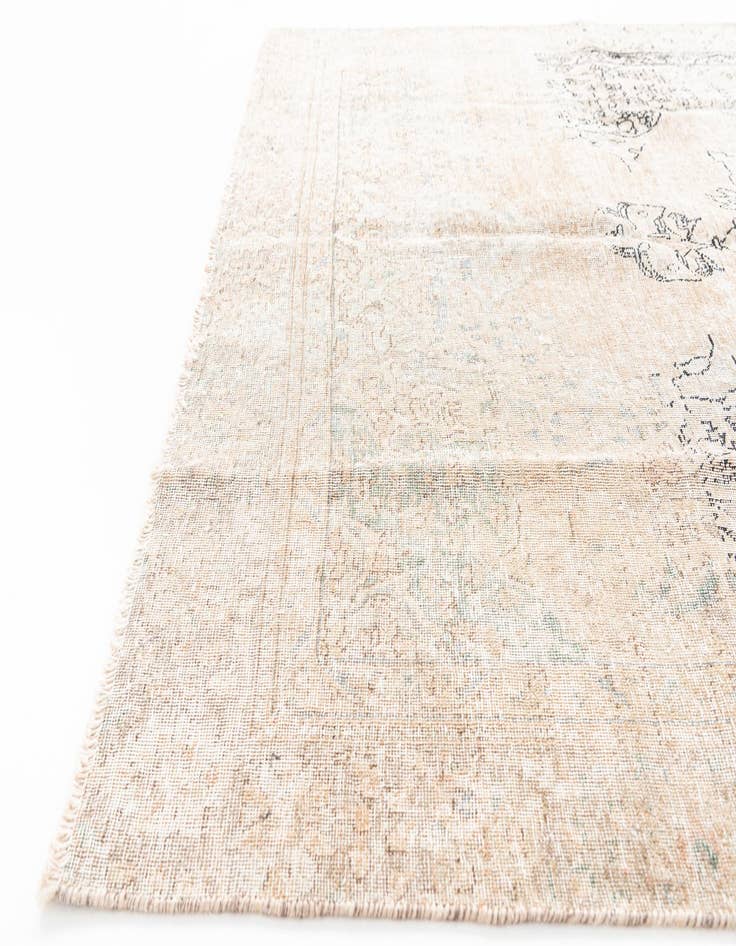 Detail image of  6' 3 x 9' 2  Hand Knotted Ultra Vintage Persian Wool Rug
