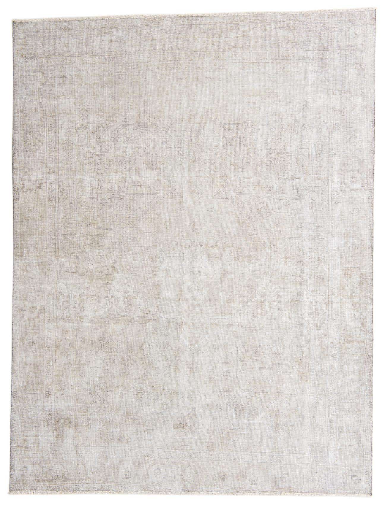 A 9x12 rectangular Ultra Vintage wool rug in shades of brown and tan, featuring a faded Persian medallion pattern.