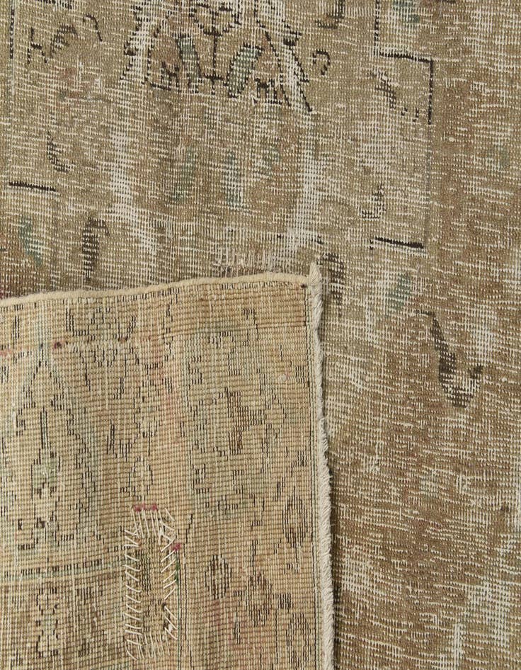Detail image of  7' 3 x 10' 2  Hand Knotted Ultra Vintage Persian Wool Rug