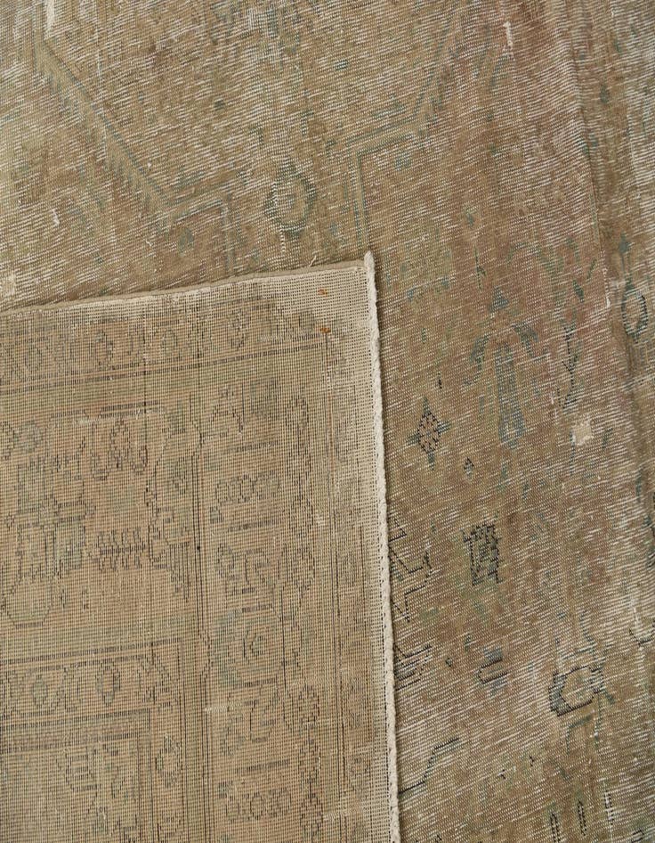 Detail image of  9' 3 x 13'  Hand Knotted Ultra Vintage Persian Wool Rug