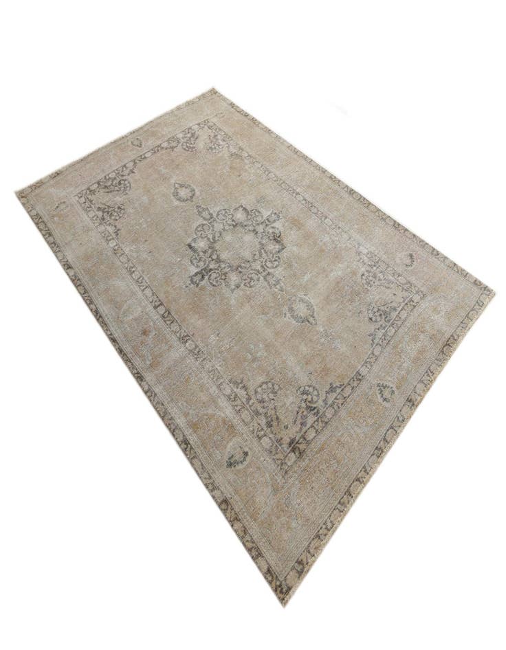 Detail image of  6' 6 x 9' 7  Hand Knotted Ultra Vintage Persian Wool Rug