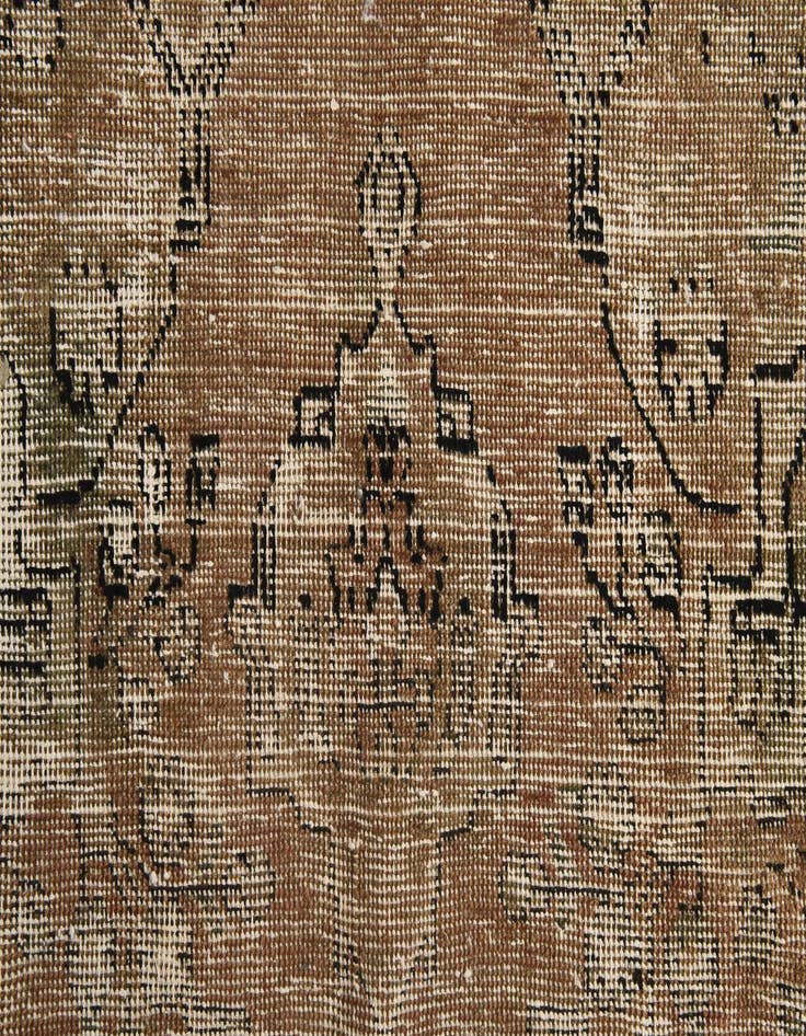 Detail image of  6' 5 x 9' 6  Hand Knotted Ultra Vintage Persian Wool Rug