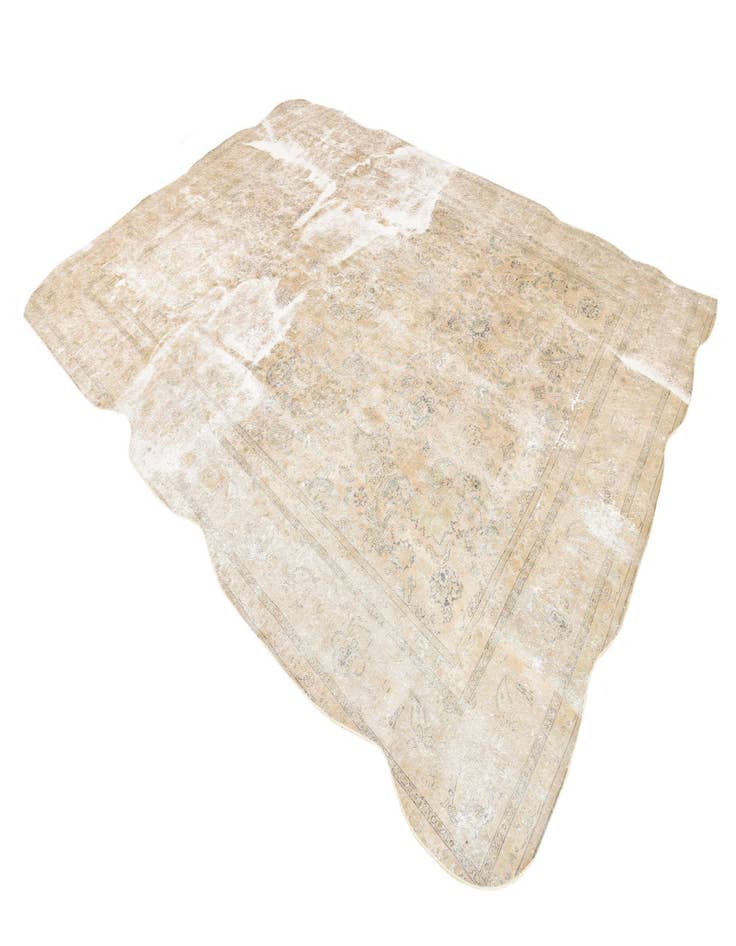 Detail image of  9' 7 x 13'  Hand Knotted Ultra Vintage Persian Wool Rug