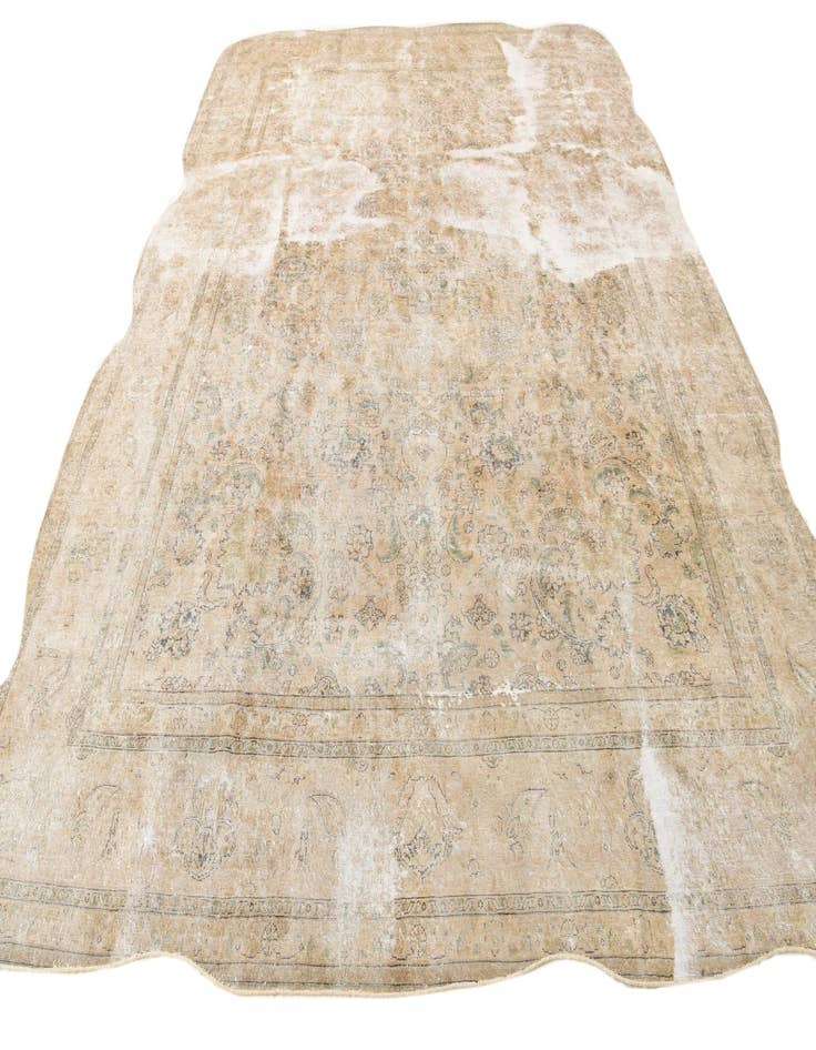 Detail image of  9' 7 x 13'  Hand Knotted Ultra Vintage Persian Wool Rug